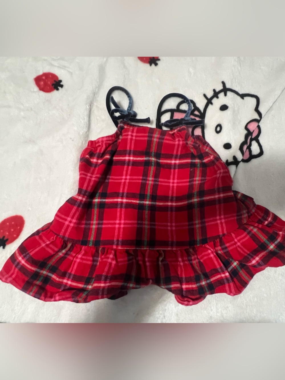 Old Navy Baby Red Plaid Dress with Navy Straps